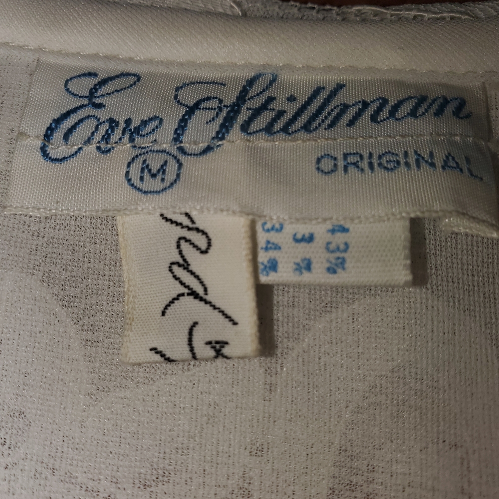 Vintage 50's Eve Stillman For Lord And Taylor Ivory Lace Dressing Gown Size M - Picture 2 of 7